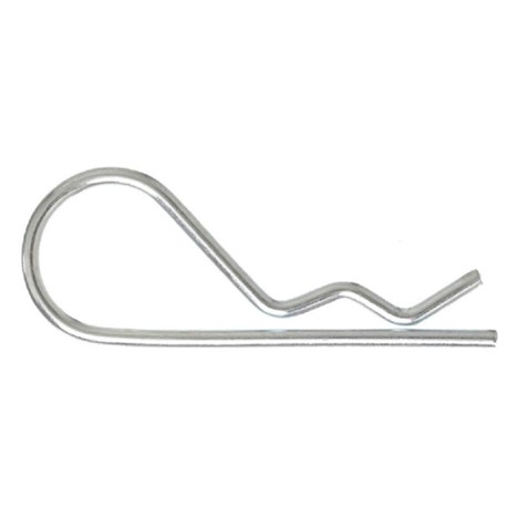Pin, Cotter, Hairpin, 3/8"-7/16" Pin Range, Steel Wire, Clear Zinc
