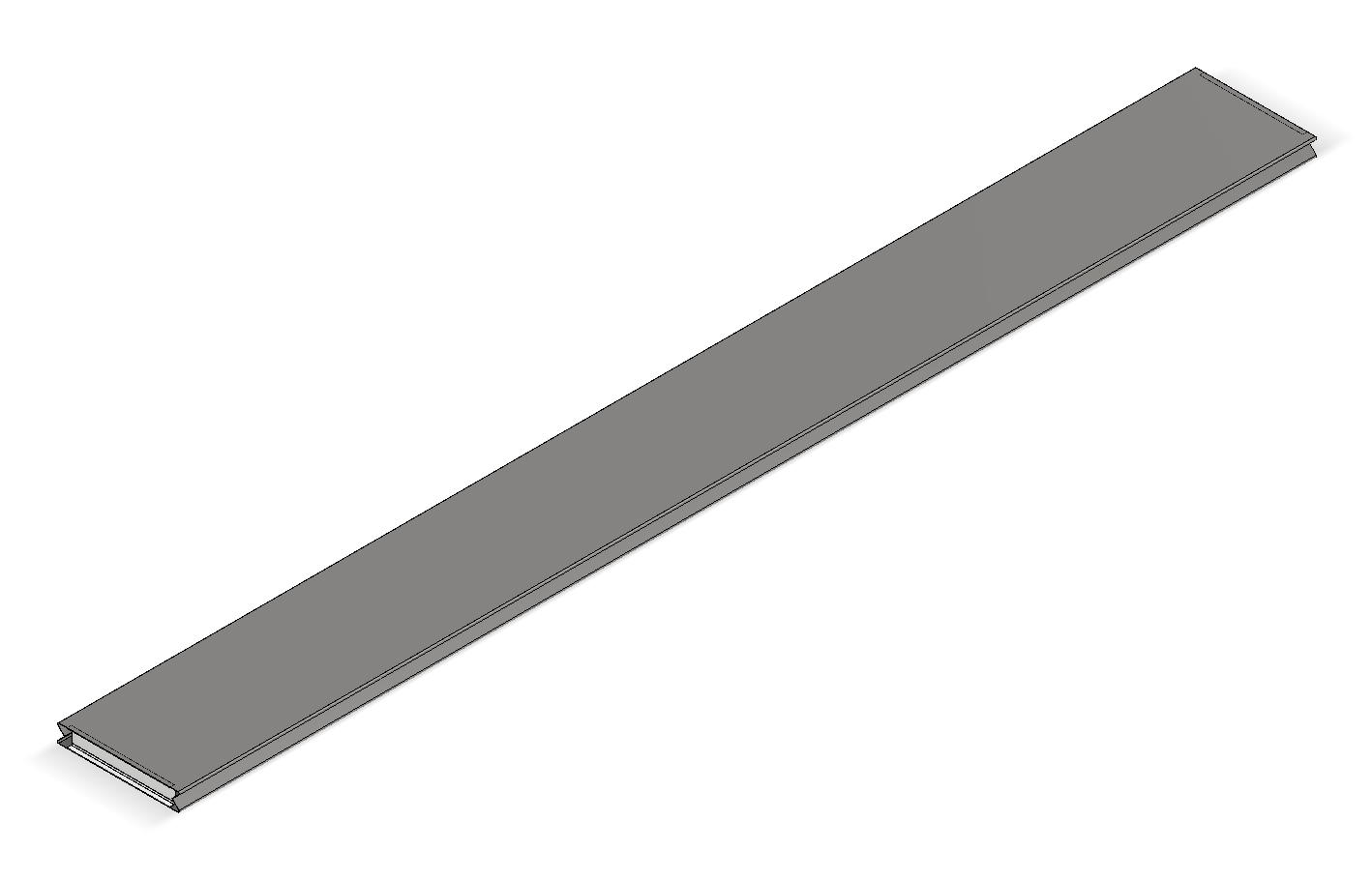 Double Skin Wall Panel "V" Shaped Rear Wall - 328 x 3035mm