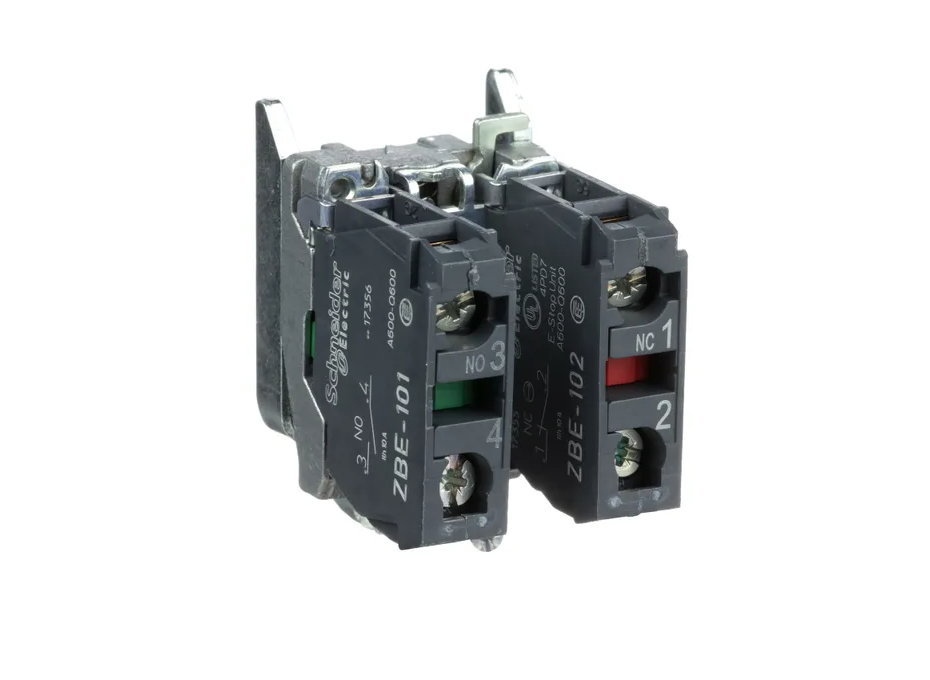 Contact Block, 1 Normally Open/1 Normally Closed, 6A, With Base