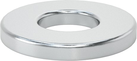 Washer, Flat, #12 Bolt Size, 0.250 ID x 0.562 OD x 0.065, Carbon Steel, Clear Zinc, SAE