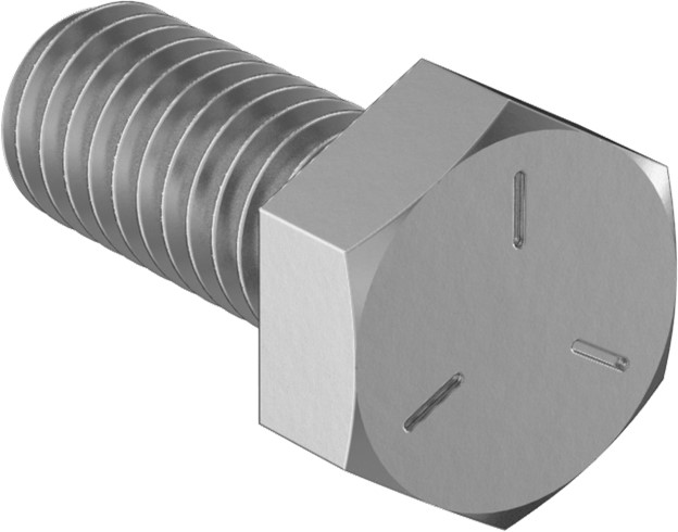 Hex Bolt, 5/16"-18 x 3/4", Carbon Steel, Clear Zinc