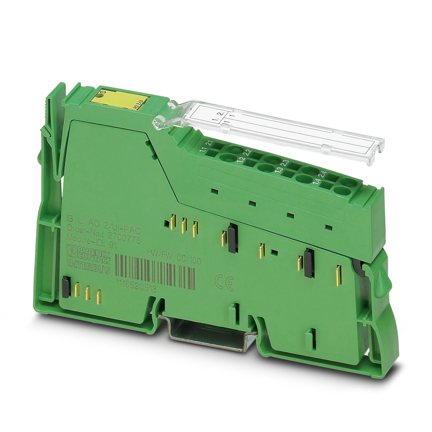 I/O Component, Inline, Analog Output Module, Analog Outputs: 2