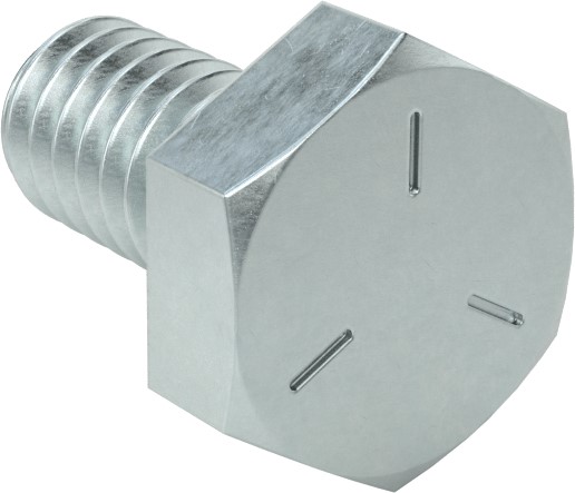 Hex Bolt, 1/4"-20 x 1/2", Carbon Steel, Clear Zinc