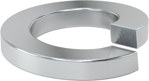 Washer, Helical Spring Lock, 1/2" Bolt Size, 0.512 ID x 0.869 OD x 0.125, Carbon Steel, Mechanical Zinc