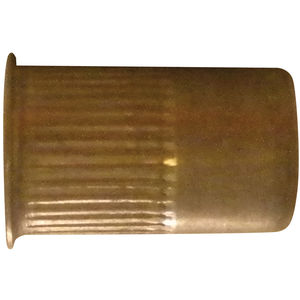 Rivet Nut, Large Flange, Ribbed, 1/2"-13 x 1.150", 0.063"-0.200" Grip Range, Carbon Steel, Yellow Zinc