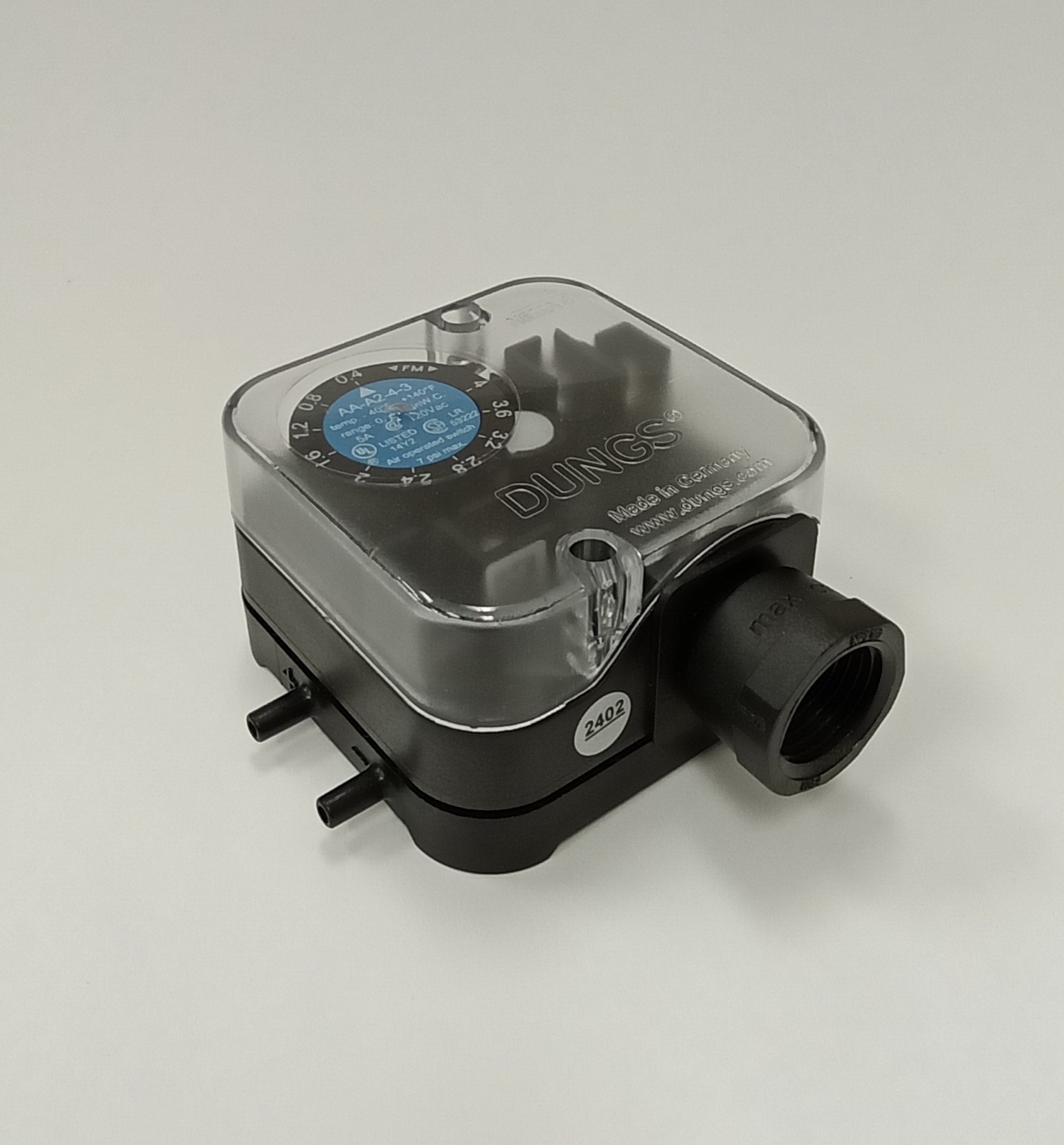 Switch, Differential Pressure, 0.4-4.0" WC, SPDT, 5/32" Tube ID