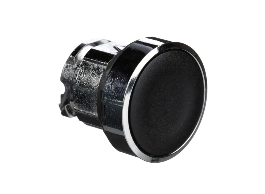 Button, Flush Push, Black