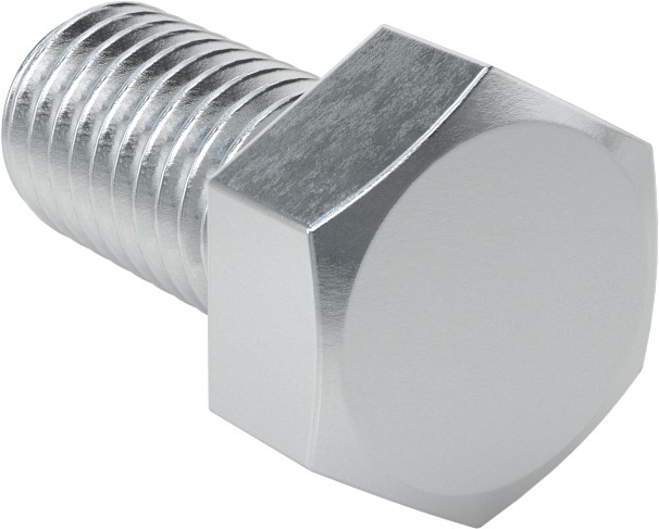 Hex Bolt, 1/2"-13 x 1", Carbon Steel, Clear Zinc