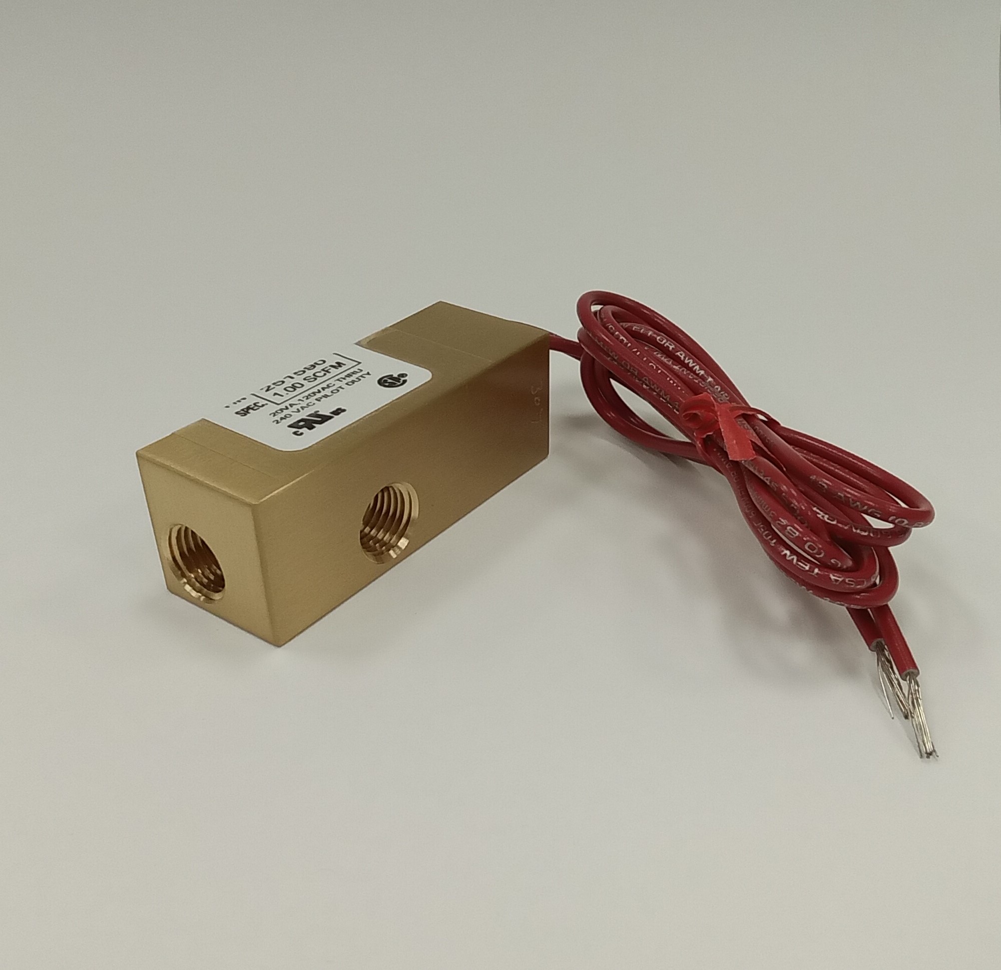 Switch, Flow, 1 SCFM at 60 PSI, NC, SPST, 1/4" FNPT, Brass