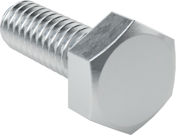 Hex Bolt, 1/4"-20 x 3/4", Carbon Steel, Clear Zinc