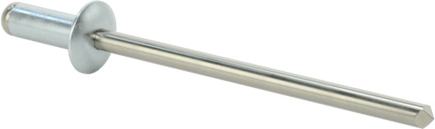 Rivet, Buttonhead, 3/16" Body Diameter, 0.020"-0.125" Grip Range, Steel Body, Steel Mandrel