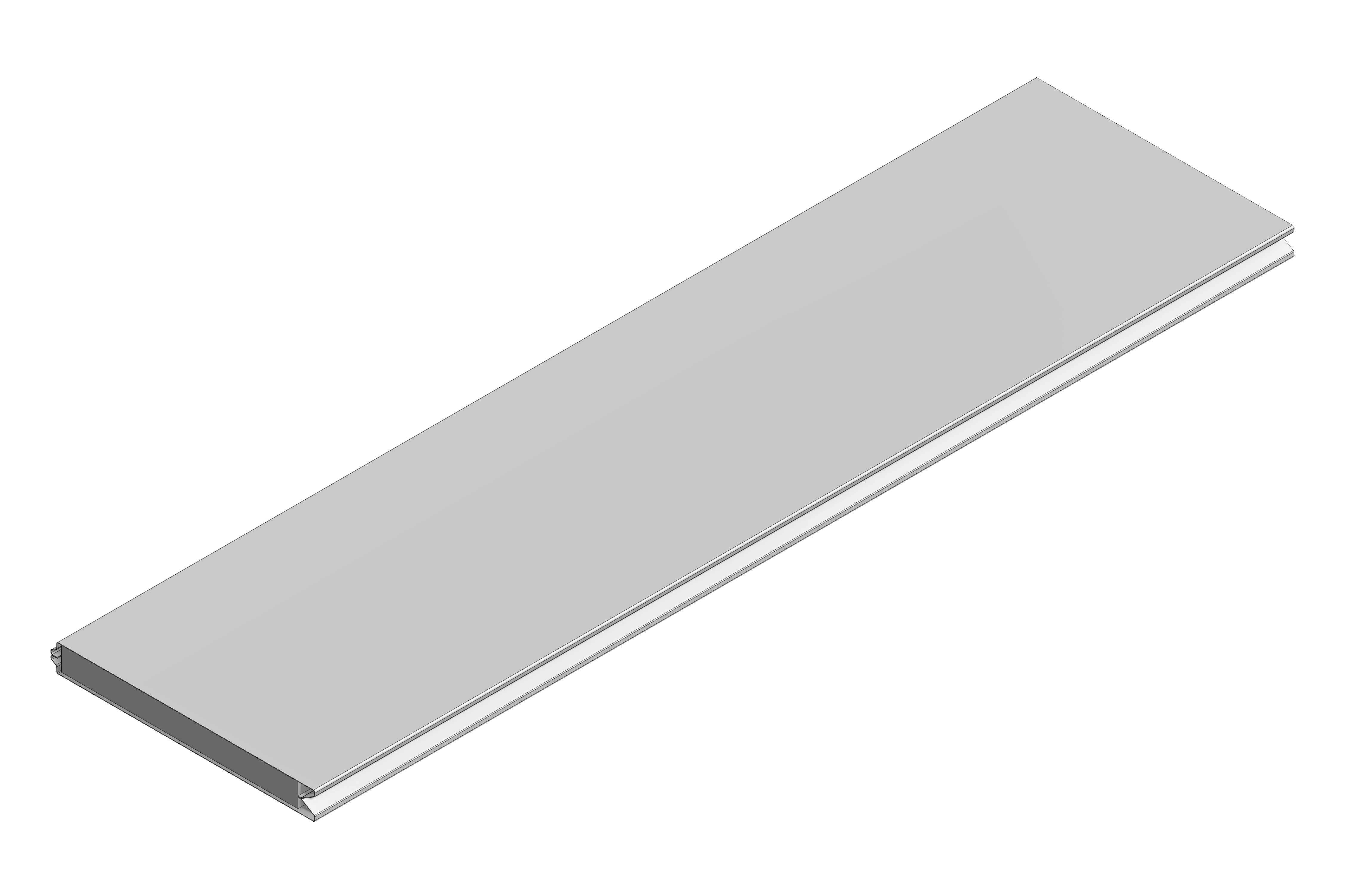 MF DOUBLE SKIN WALL PANEL ASSEMBLY - 472 x 1787mm