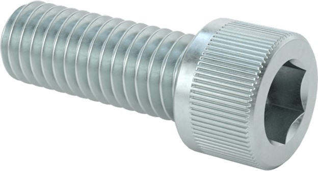 Socket Head Cap Screw, 3/8"-16 x 1", Carbon Steel, Clear Zinc