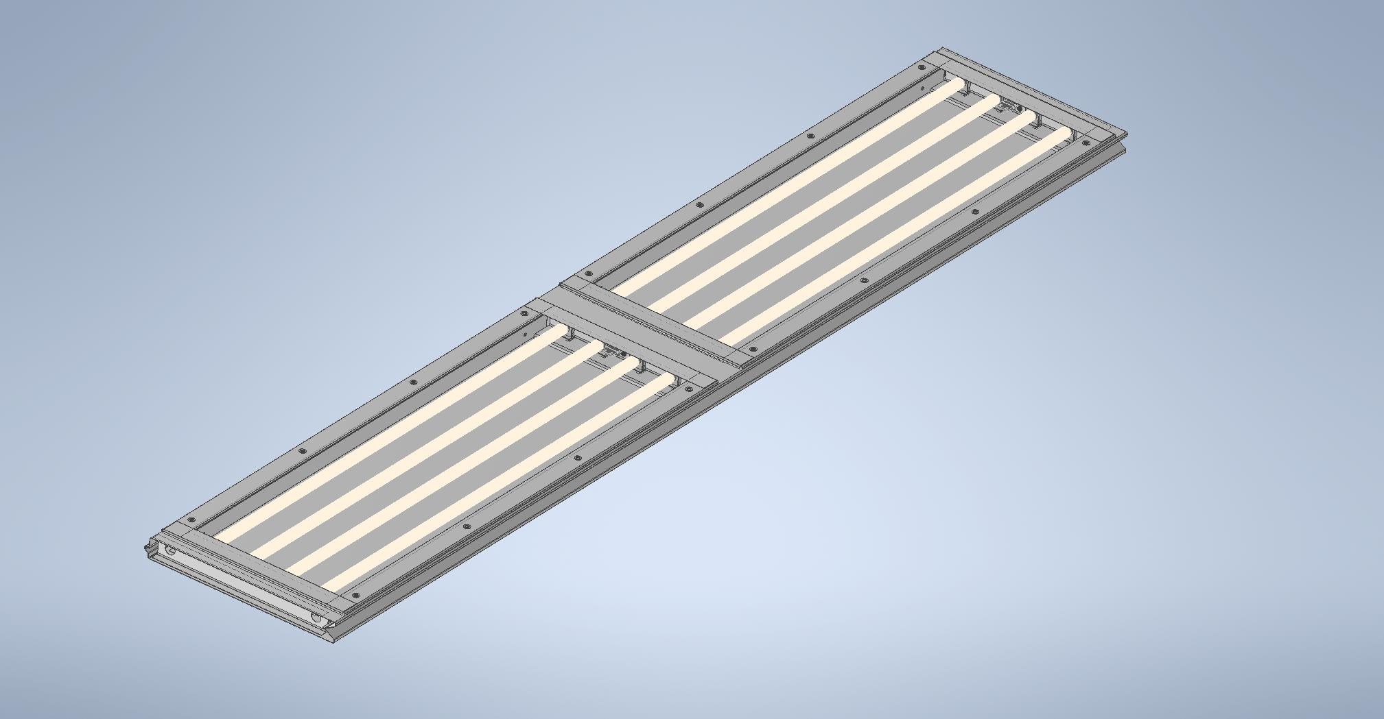 Double Skin Lower Double LED Light Fixture w/ int serv. Switch - Left - 2640