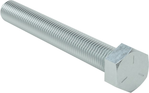 Hex Bolt, 3/4"-10 x 6", Carbon Steel, Clear Zinc