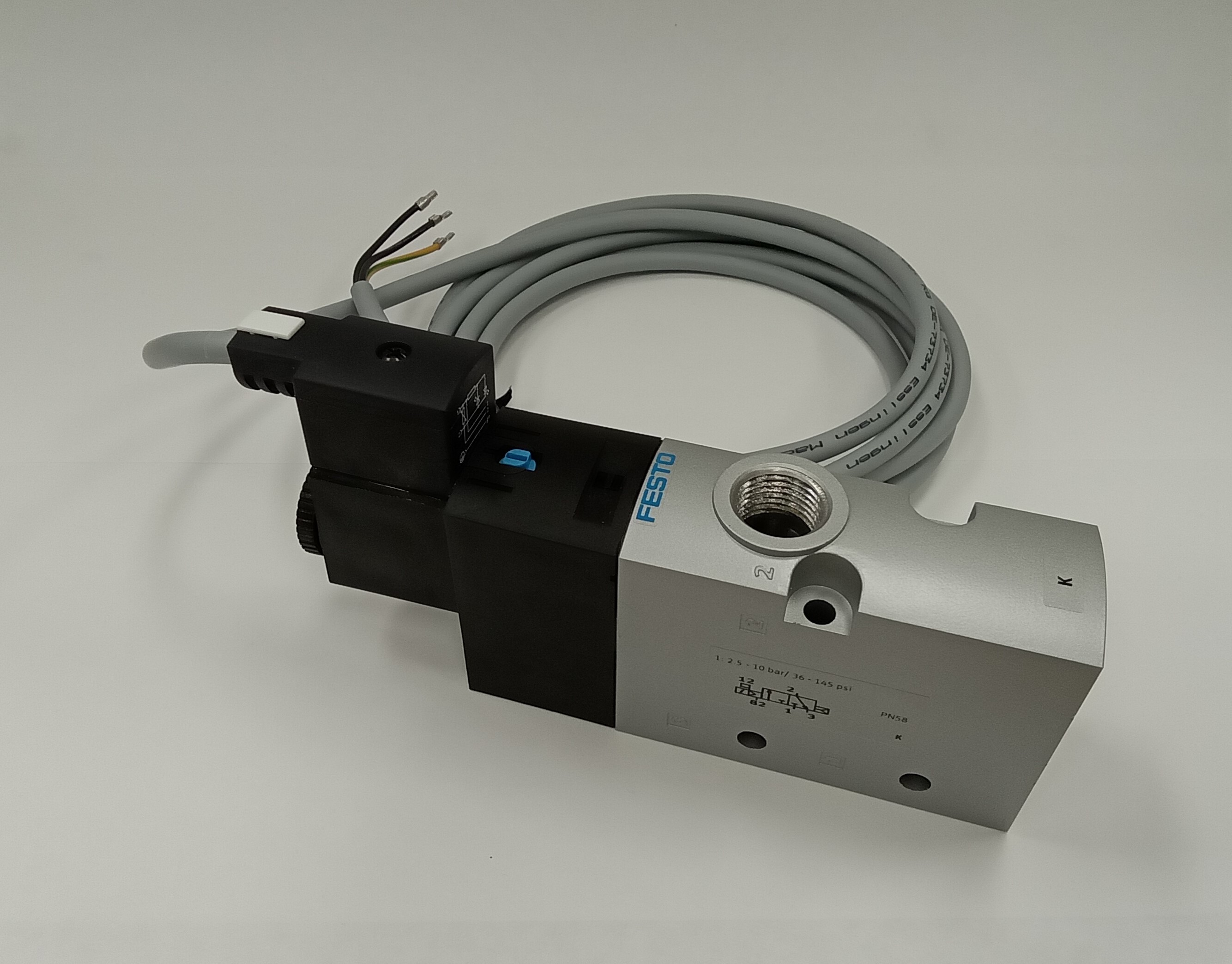 Valve, Air, Solenoid, 3-Way/2-Position, NC, 3/8" NPT, 24VDC