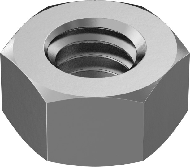 Hex Nut, 5/16"-18, Carbon Steel, Clear Zinc