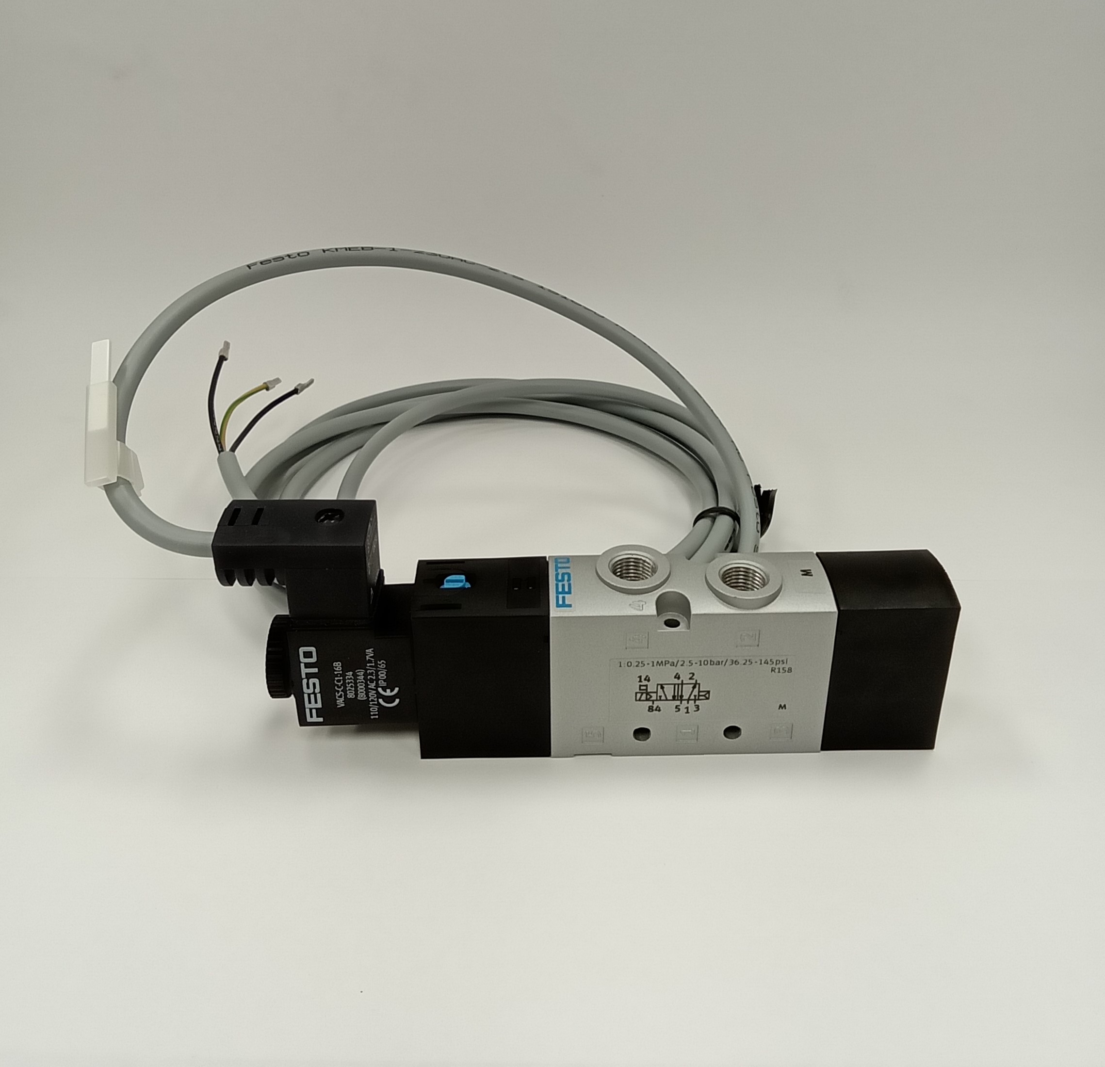Valve, Air, Solenoid, 5-Way/2-Position, 1/8" NPT, 120VAC