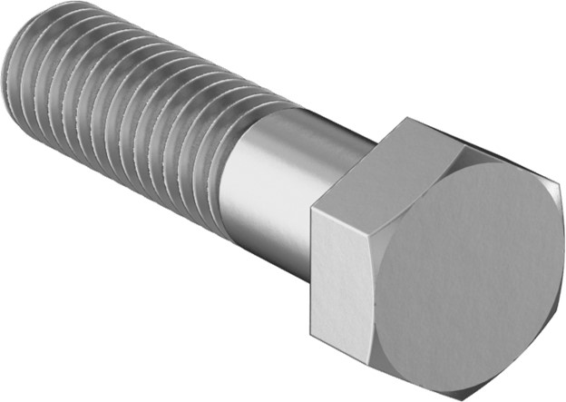 Hex Bolt, 3/8"-16 x 1-1/2", Partially Threaded, Carbon Steel, Clear Zinc