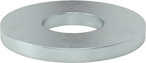 Washer, Flat, 5/16" Bolt Size, 0.375 ID x 0.875 OD x 0.083, Carbon Steel, Clear Zinc, USS
